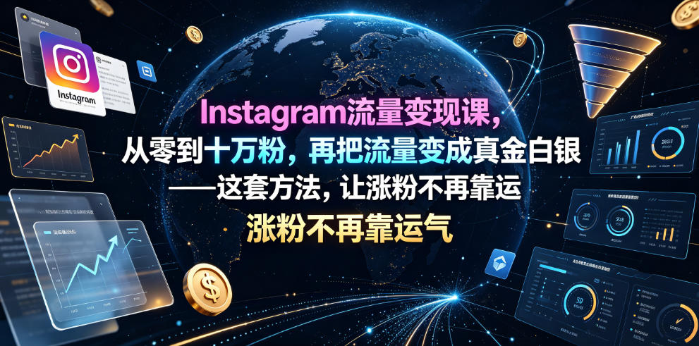 Instagram流量变现课,从零到十万粉,再把流量变成真金白银——这套方法,让涨粉不再靠运气【原创双语字幕】-老吴出海笔记