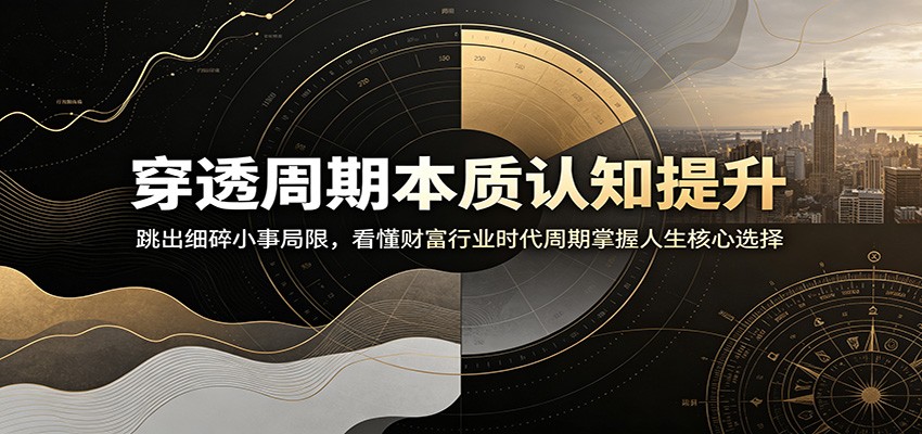 穿透周期本质认知提升:跳出细碎小事局限,看懂财富行业时代周期掌握人生核心选择-老吴出海笔记