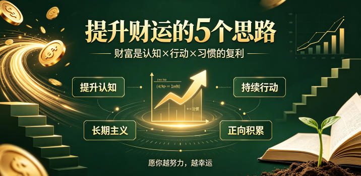 付费文章:提升财运的5个思路——财富是认知x行动x习惯的复利,愿你越努力,越幸运-老吴出海笔记