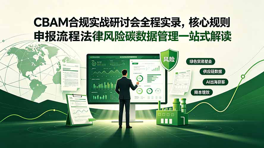 CBAM合规实战研讨会全程实录,核心规则申报流程法律风险碳数据管理一站式解读-老吴出海笔记
