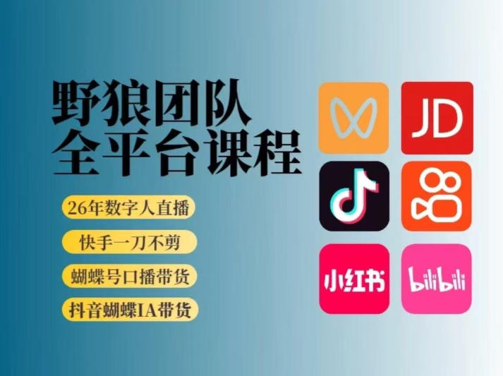野狼团队2026新版全平台短视频带货教学,打开流量突破口,开始Ai带货(更新0709)-老吴出海笔记