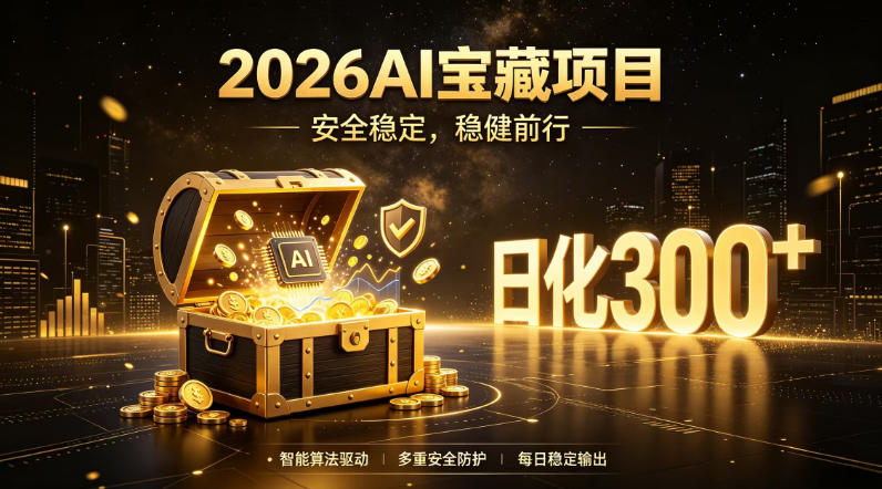 2026AI安全掘金项目,日化稳定300+,无需人为干预操作,当天见收益,操作简单【揭秘】-老吴出海笔记