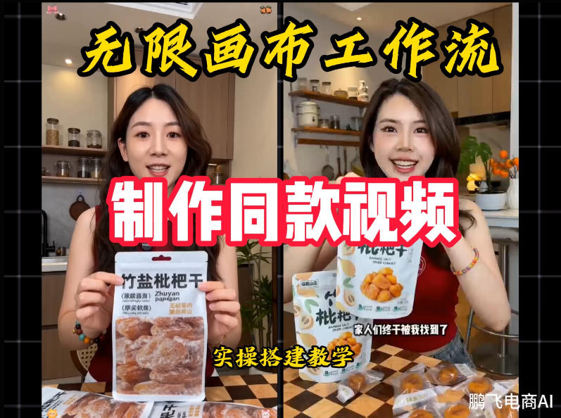 无限画布工作流一键复刻爆款带货视频，实操搭建，操作简单-老吴出海笔记