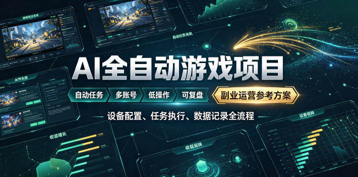 AI全自动游戏躺賺副业:日入几百,稳定运行三年的项目!【揭秘】-老吴出海笔记