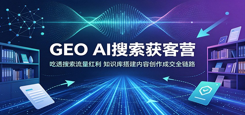 GEO AI搜索获客营：吃透搜索流量红利，知识库搭建内容创作成交全链路-老吴出海笔记