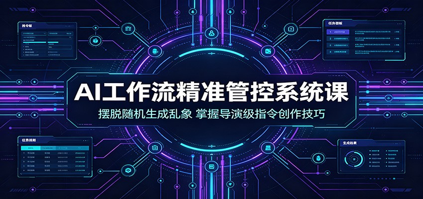 AI工作流精准管控系统课:摆脱随机生成乱象,掌握导演级指令创作技巧-老吴出海笔记