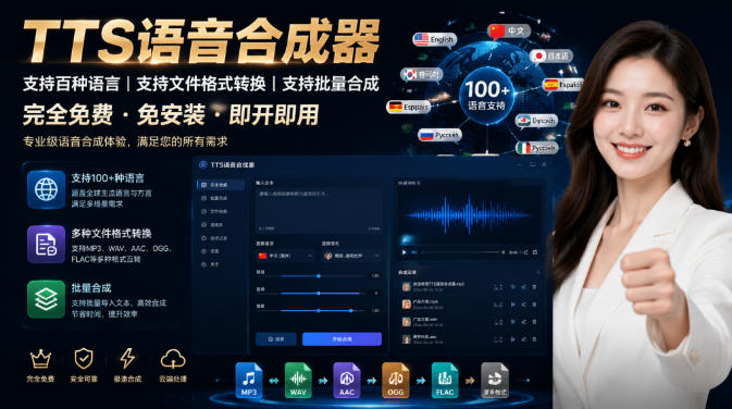 最新TTS配音，支持批量，支持文件格式转换，功能超多-老吴出海笔记