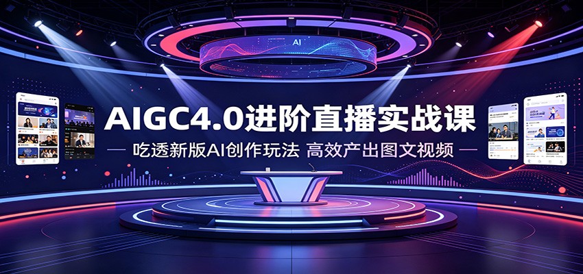 AIGC4.0进阶直播实战课:吃透新版AI创作玩法,高效产出图文视频-老吴出海笔记