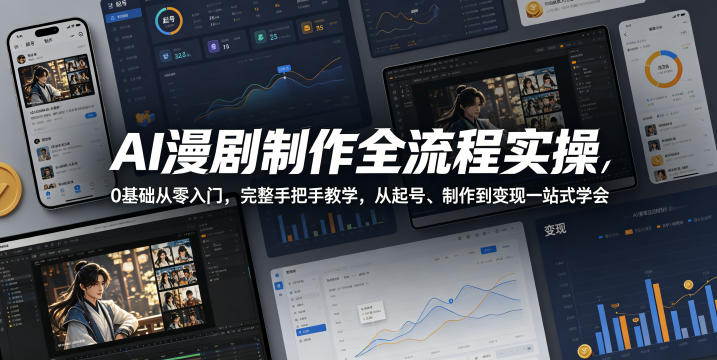 AI漫剧制作全流程实操,0基础从零入门,完整手把手教学,从起号、制作到变现一站式学会(更新)-老吴出海笔记