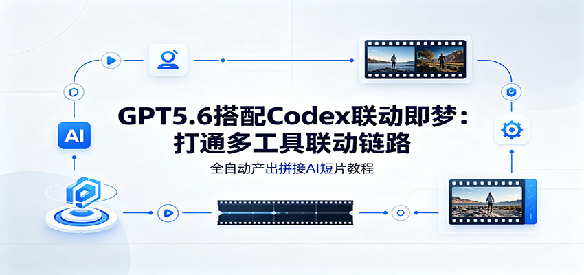GPT5.6搭配Codex联动即梦:打通多工具联动链路,全自动产出拼接AI短片教程-老吴出海笔记