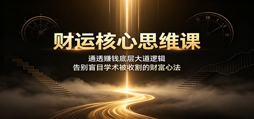 财运核心思维课:通透赚钱底层大道逻辑,告别盲目学术被收割的财富心法-老吴出海笔记
