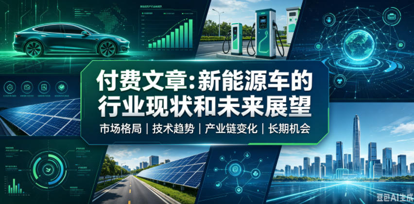付费文章:新能原车的行业现状和未来展望-老吴出海笔记