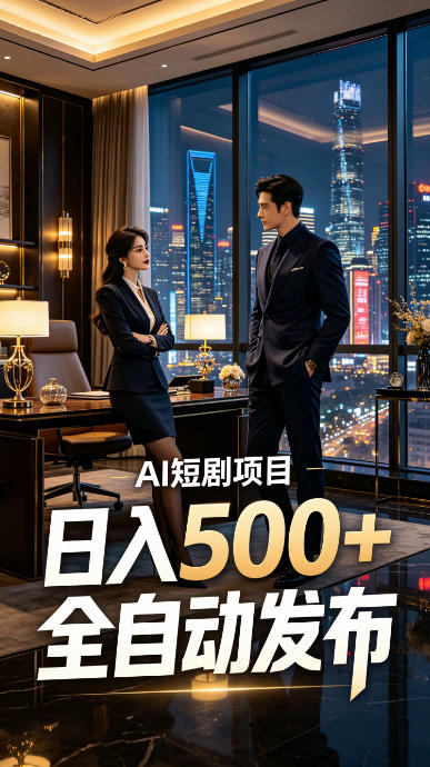 快手AI短剧自动发布，矩阵批量运营变现，轻资产副业项目，日入500+【揭秘】-老吴出海笔记
