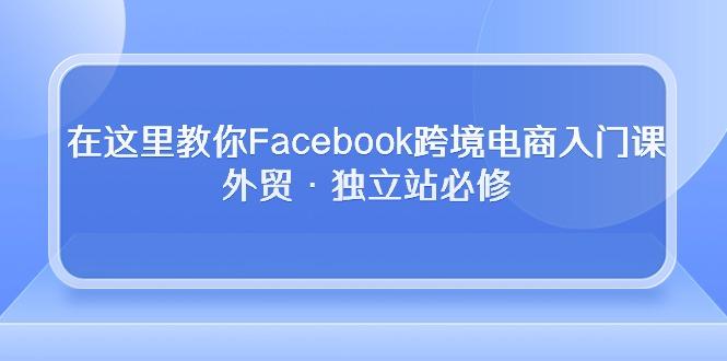 在这里教你Facebook跨境电商入门课,外贸·独立站必修-老吴出海笔记