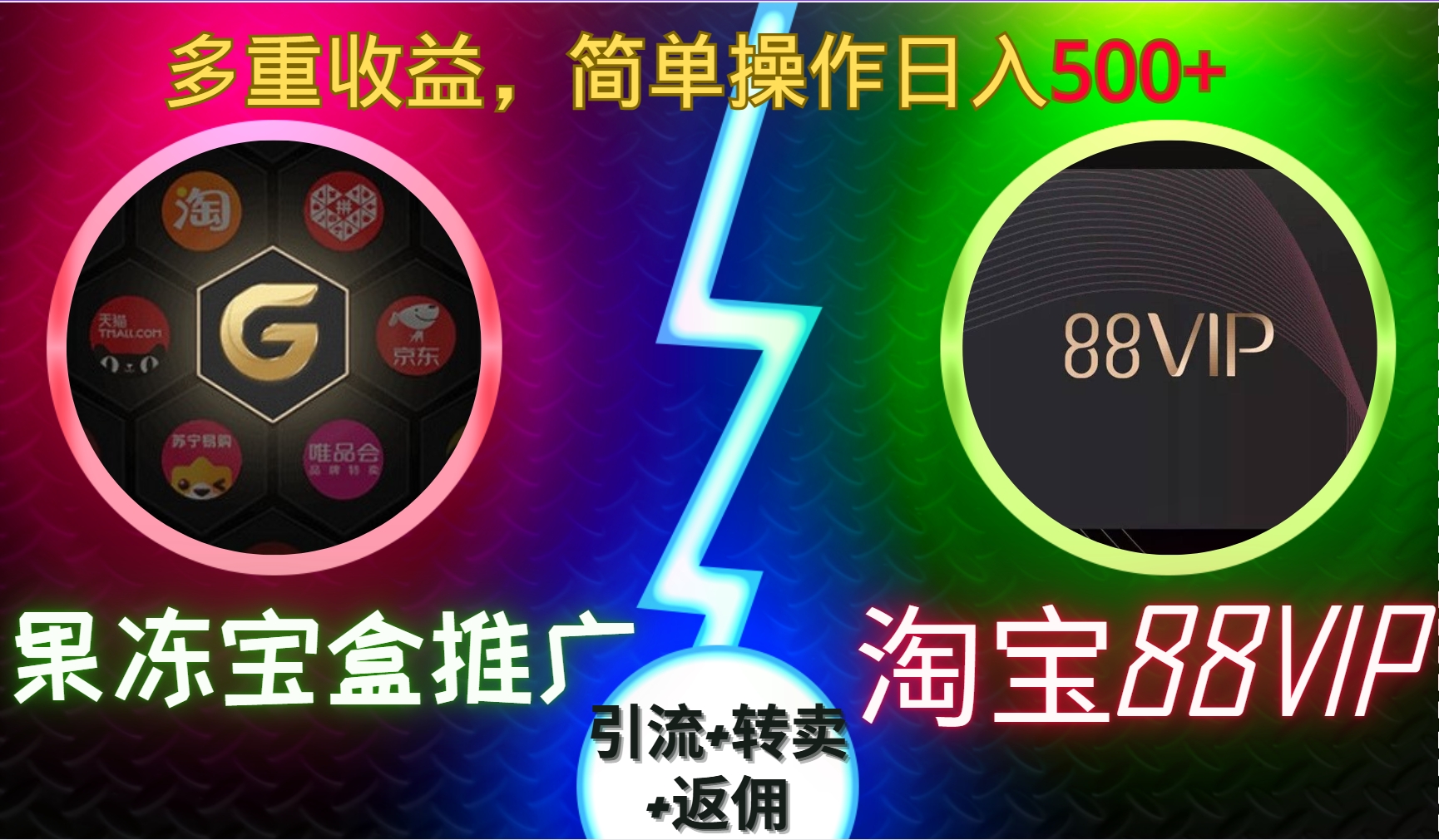 果冻宝盒推广88VIP，引流+转卖+返佣，多重收益，简单操作日入5张【揭秘】-老吴出海笔记