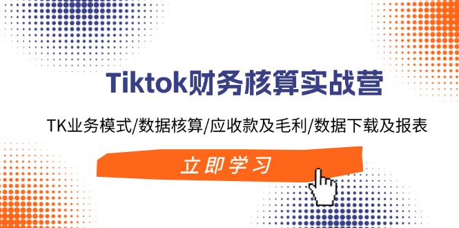 Tiktok财务核算实战营:TK业务模式/数据核算/应收款及毛利/数据下载及报表-老吴出海笔记