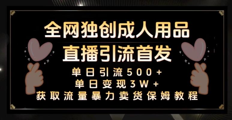 全网独创真人主播+无人直播单日引流500+,橙人用品暴力卖货单日变现3W+保姆似教学2.0【揭秘】-老吴出海笔记